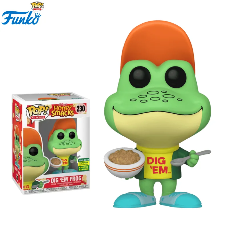 

Kellogg's Honey Smacks Funko Pop AD ICONS Dig 'Em Frog периферийные фигурки игрушки для мальчиков подарок коллекционные украшения