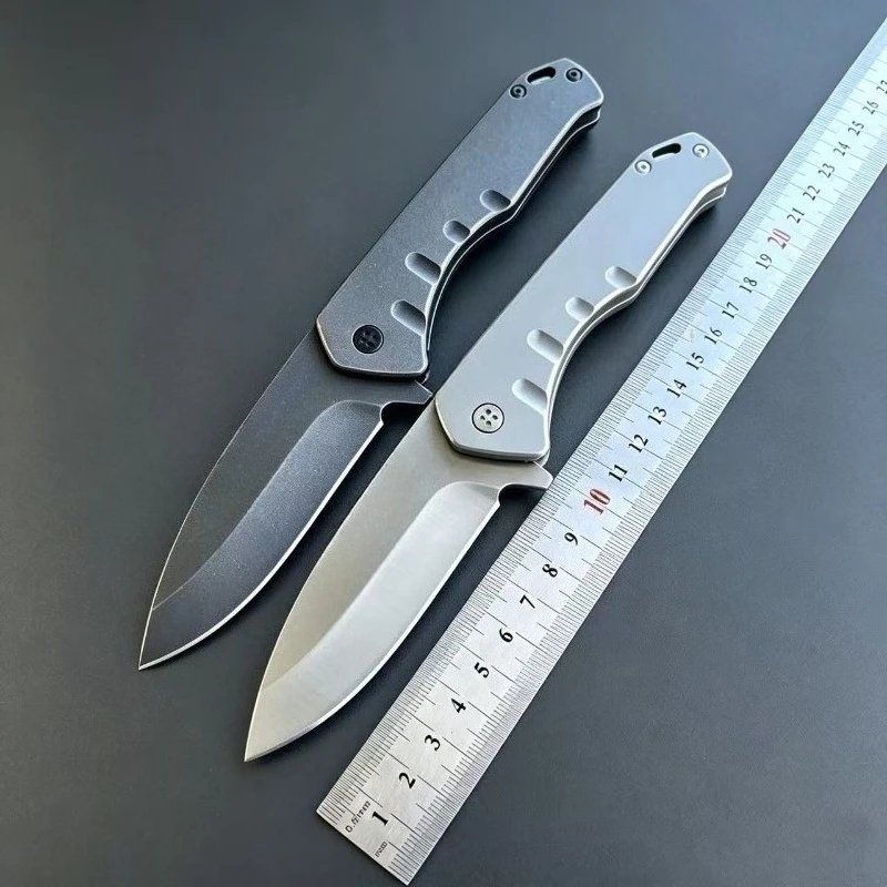 

D2 All-steel Handle Folding Knife Outdoor Camping High-hardness Portable Fruit Knife EDC Tools