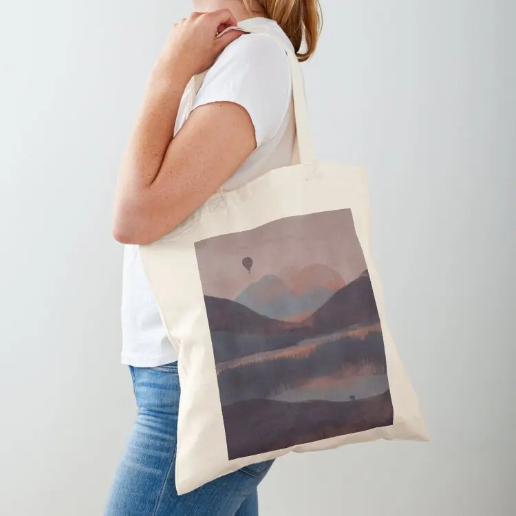 

Adrift in the Mountains... Tote Bag Women's bag Customizable tote bag custom canvas hand ladies