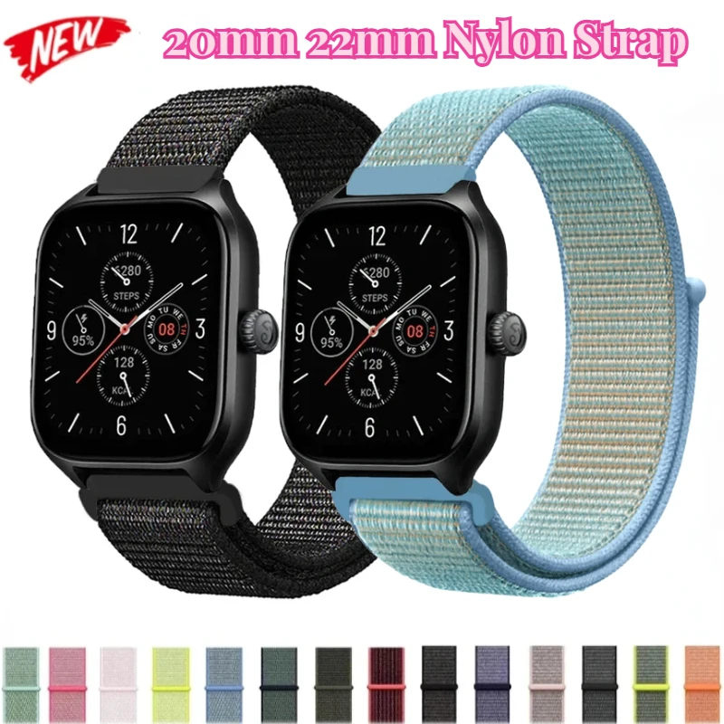 

20mm 22mm Nylon Loop Strap for Samsung Galaxy Watch 6/5/4/3 40mm 44mm 5 Pro Huawei Watch 3/4/GT4 Band for Amazfit GTS/GTR Correa