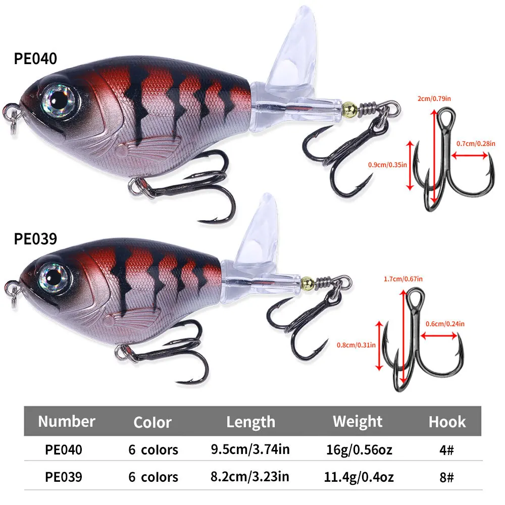 Tractor Surface Lure Fishing Bait Propller Floating Pencil Topwater Chubby Crankbait Bass Fake Bait Minnow Tackle 16g 11.4g