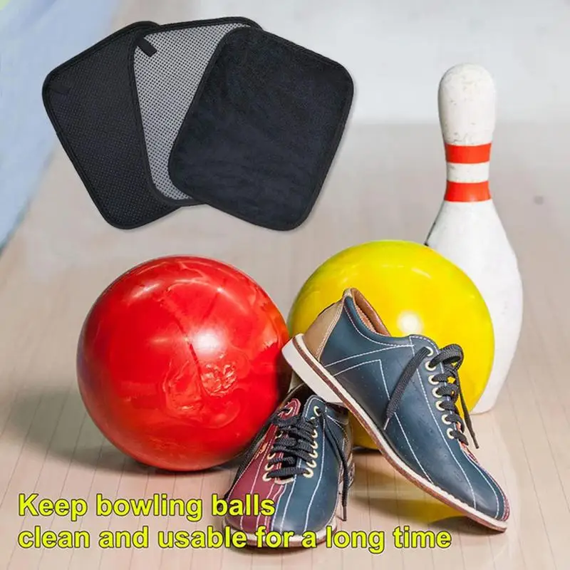 Bowling Ball Towel Microfiber Bowling Ball Cleaner Towel With Grip Dots Bowling Towel That Wipes Dirt & Oil Clean Off Bowling