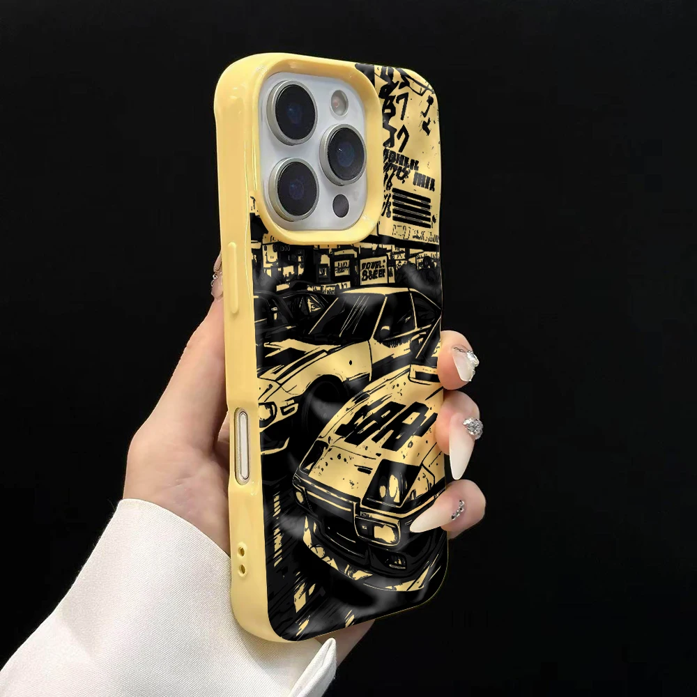 Stilvolle Handyhülle mit Straßenrennmuster für iPhone 17 16 15 14 13 12 11 Pro Max 14 Plus 17Air Falten-Wellen-Design Weiche Silikonhülle – Detail 11