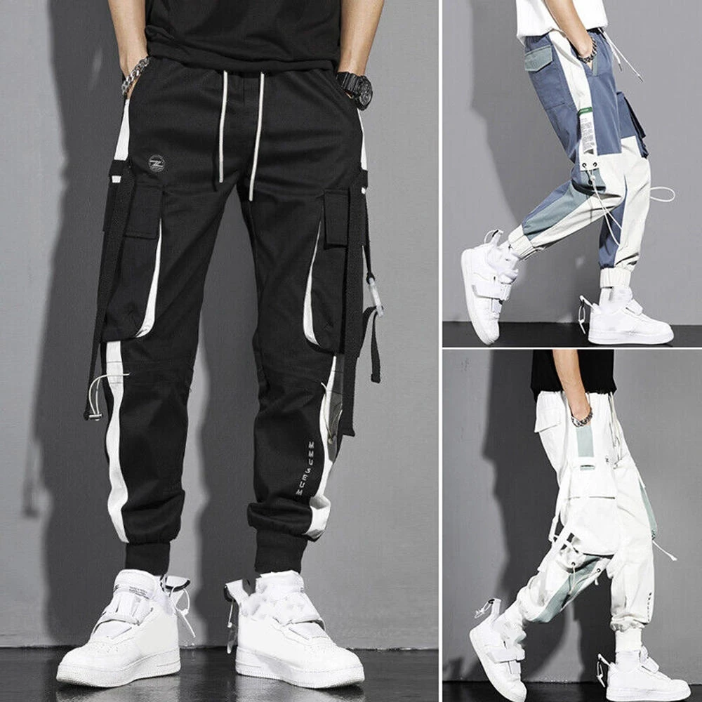 

Hip Hop Workwear Straight Pants For Men Summer Spring Fashion Casual Loose Harlan Cropped Leggings Trousers Unisex Streetwear