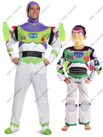 Disney Adult and Kids Toy Story Buzz Lightyear Cartoon Cosplay Costume Bodysuit Uniform Fancy Dress Costume Halloween Party
