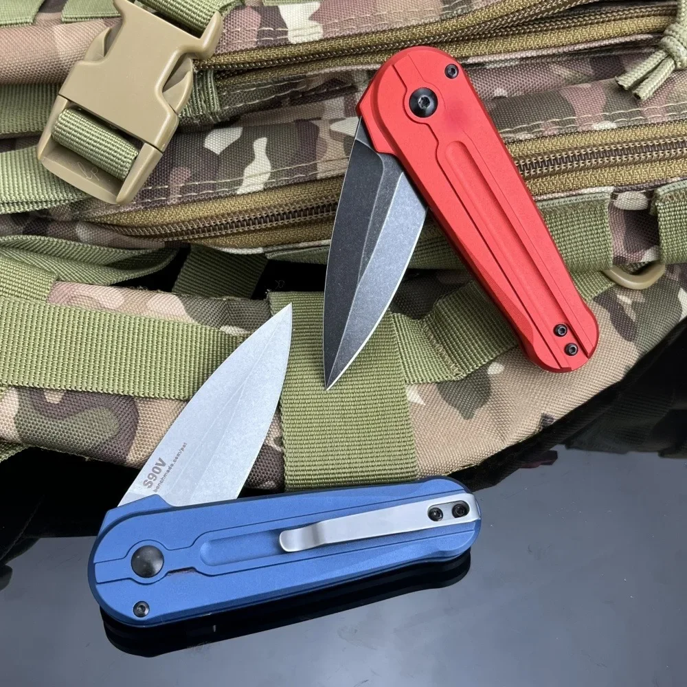 491 جيب سكين للفرد حاد D2 شفرة مقبض ألمونيوم في الهواء الطلق المحمولة قطع الفاكهة سكين تخييم EDC بقاء التنزه أداة