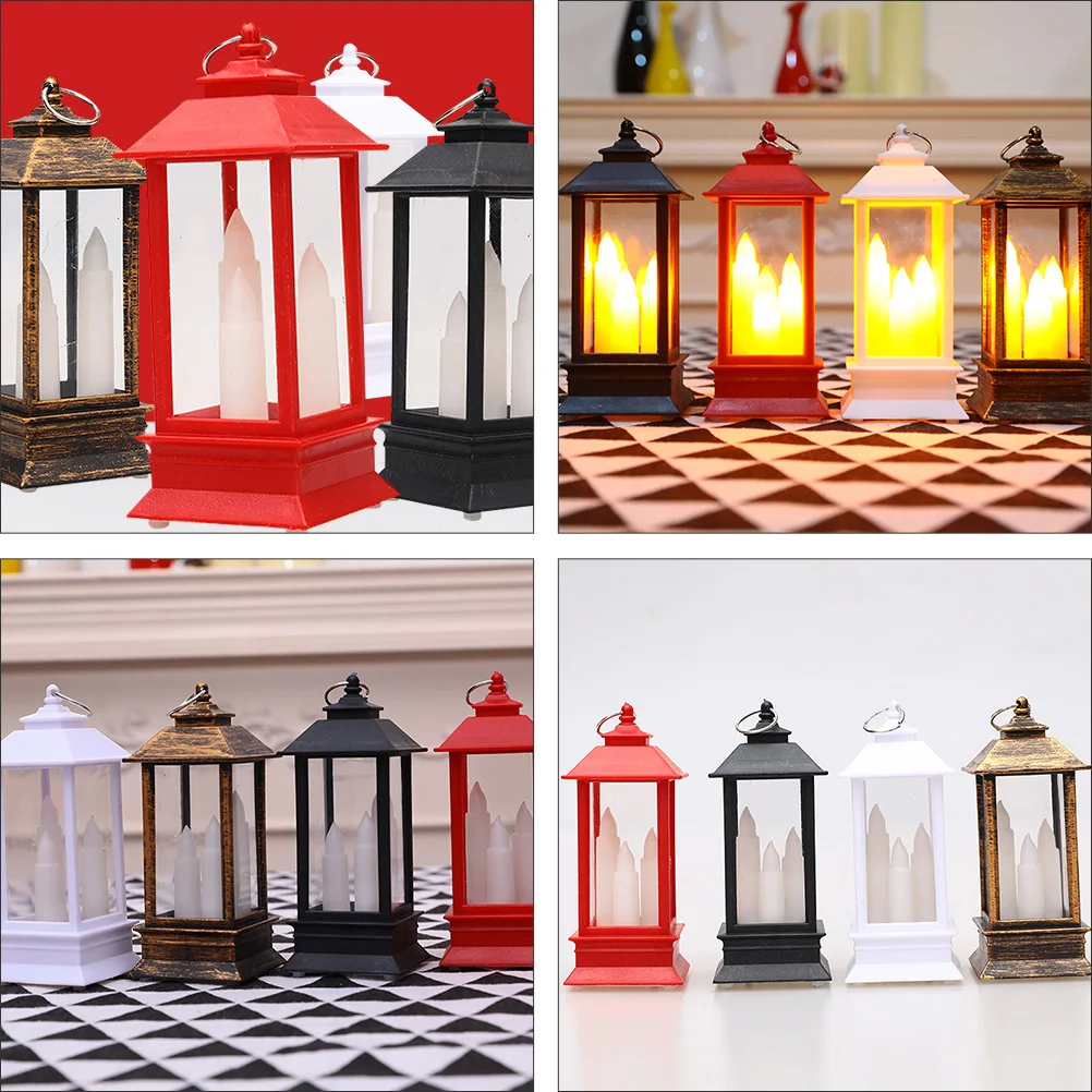 

Simulation Lantern Party Adornment Christmas Xmas Lamp Decorations Desktop Night Light Plastic