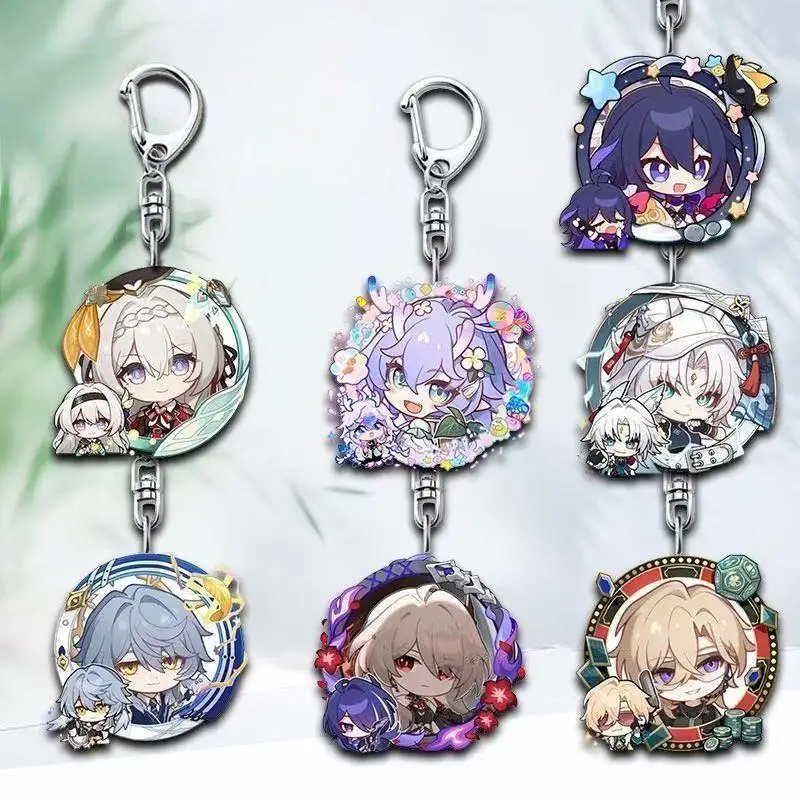 Honkai: Star Rail Game Peripherals Acrylic Keychains Character Peripherals Keychain Pendants Beautiful Backpack Pendants Gifts