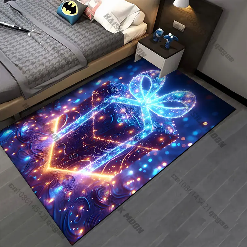 Magical glowing gift box carpet Yoga living room room decor children's crawling mat doormat area rug games mat
