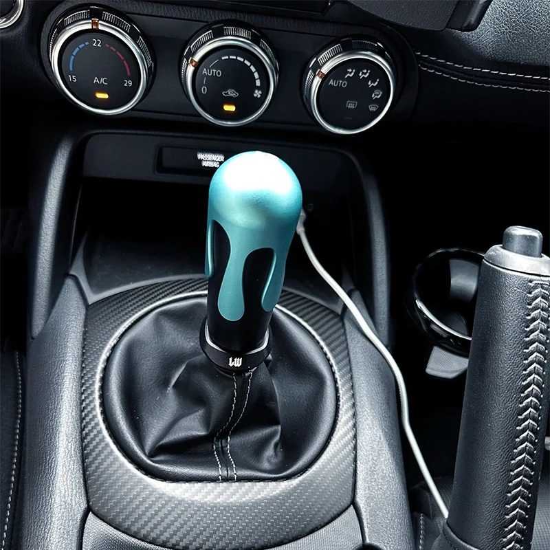 Universal Shiftknob Manual Aluminum Car Gear Lever Ice Cream Shape Gearshift Lever Knob Extension Adjustable Shifter Knob