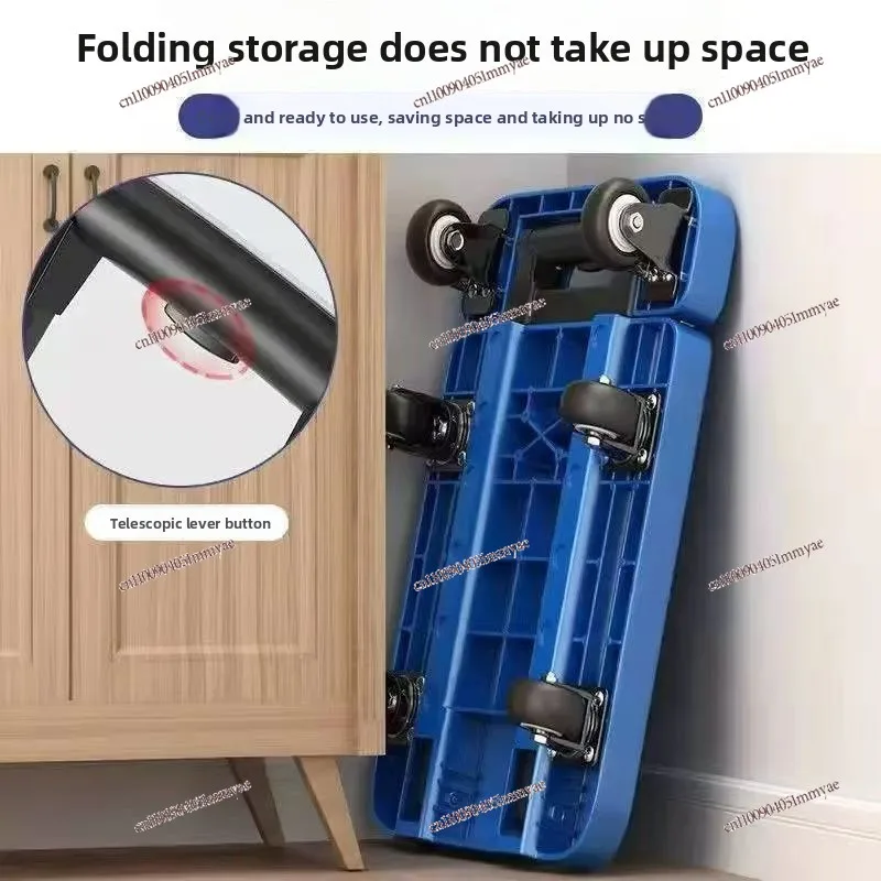 Retractable trolley Household folding trolley Portable cargo pulling and handling