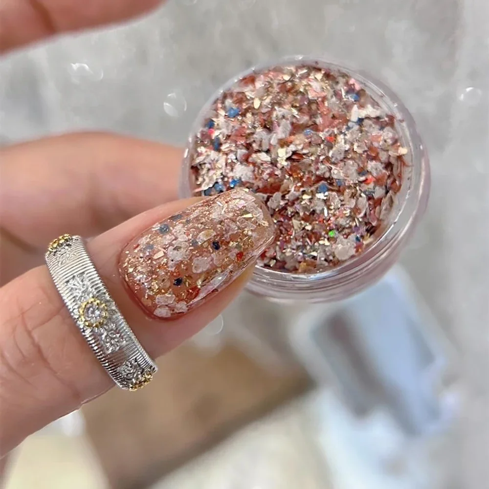 Sparkling Nails Charms Retro Court Mixed Glitter Powder Boxed Luxury Mixed Size accessori per gioielli sfusi forniture per unghie