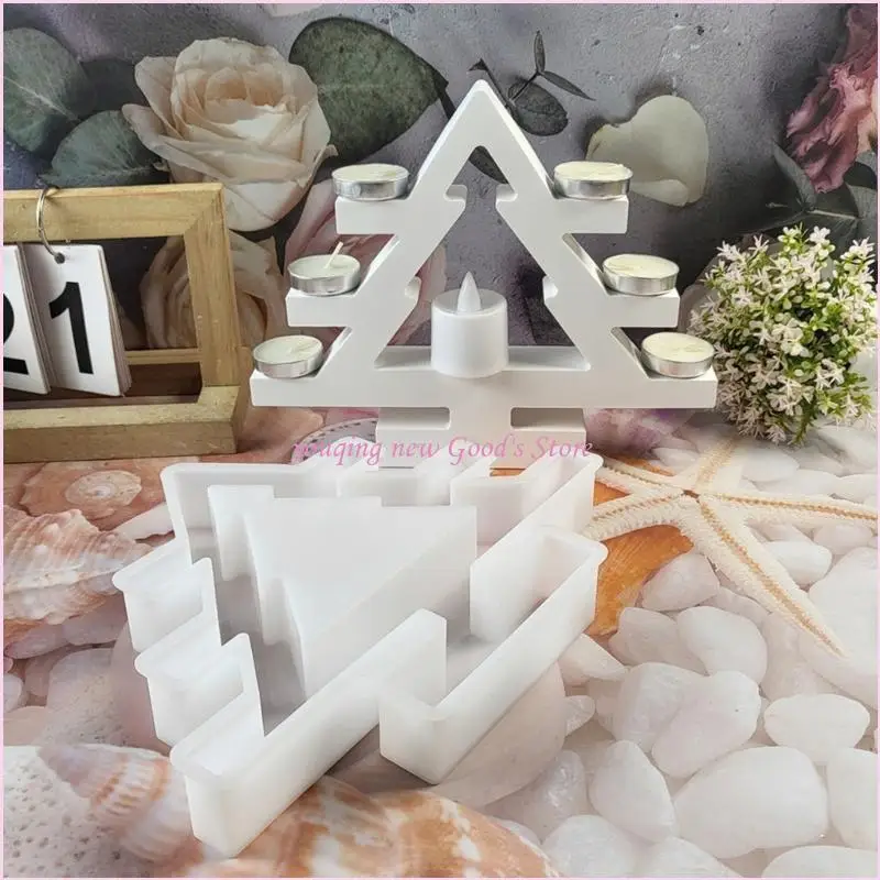 

Силиконовая форма для подсвечников, прочные силиконовые формы для рождественской елки для креативного подсвечника, украшение дома