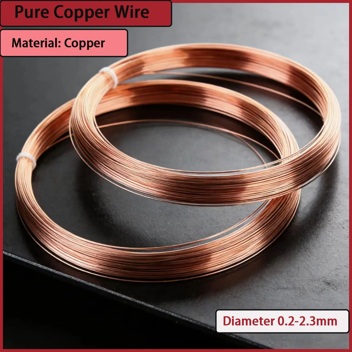 Pure Copper Wire with a Diameter of 0.2-2.3mm Is Used for Power Transmission, Electronic Components, Communication Equipment, Et
