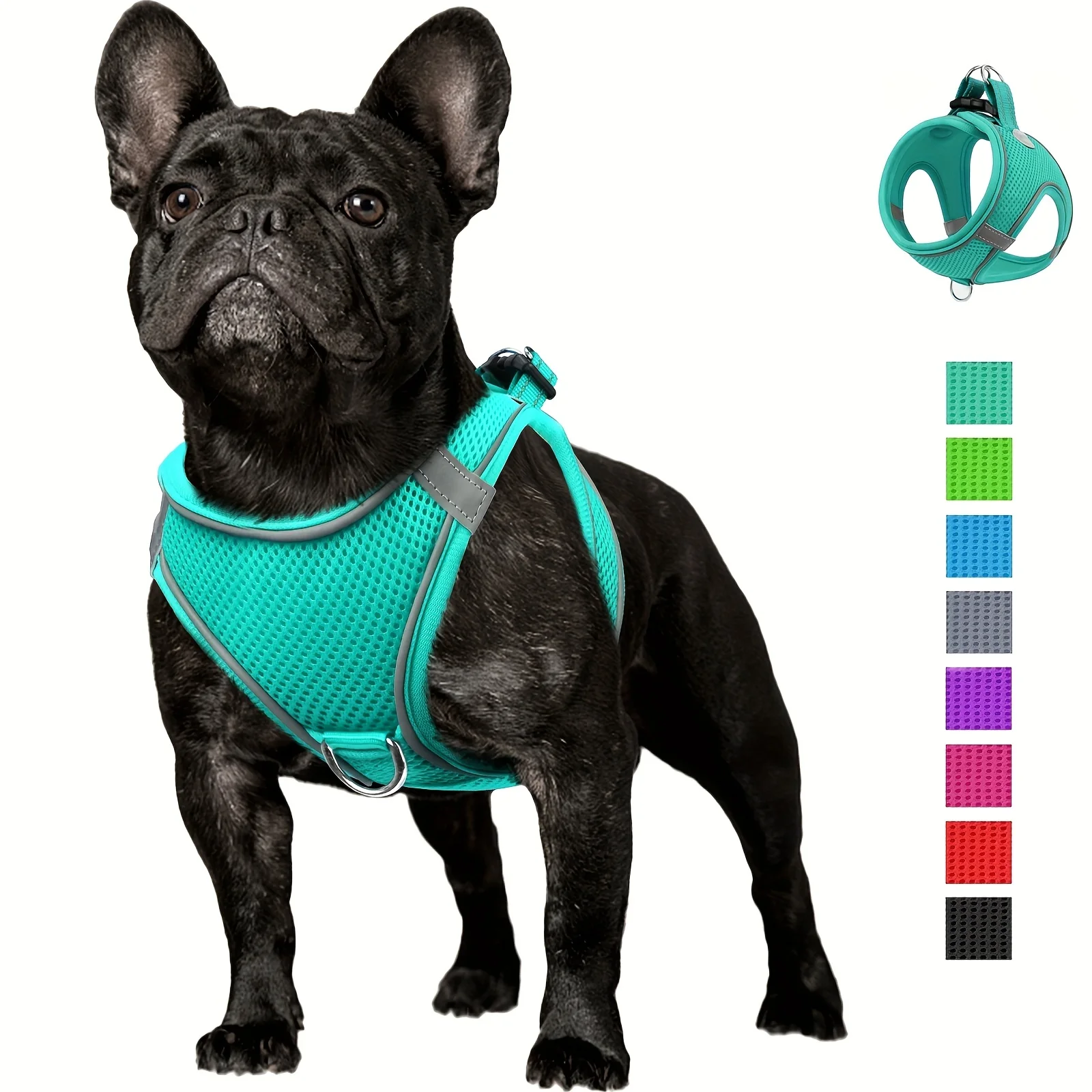 

Soft-Feel Dog Harness - No-Chafe Step In Vest with Reflective Padding for Safe Walks - Adjustable for Puppies & Dogs of All Size