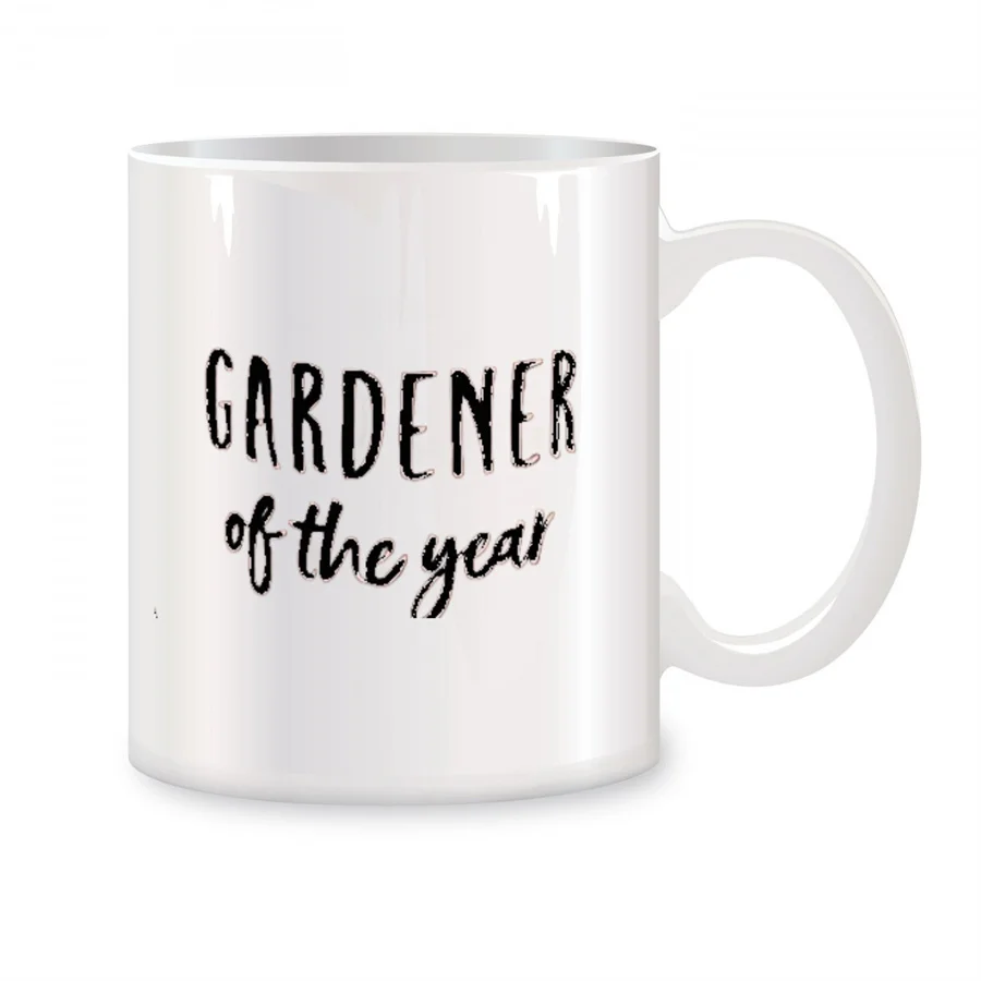 

Gardener of The Year Mugs For Women, Man, Son & Daughter Birthday Gifts Novelty Coffee Ceramic Tea Cups White 11 oz