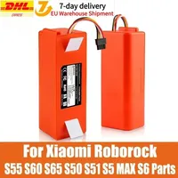 2025new model 14.4V 5200-12800mAh Robotic Vacuum Cleaner Replacement Battery For Xiaomi Roborock S55 S60 S65 S50 S5 MAX S6 Parts