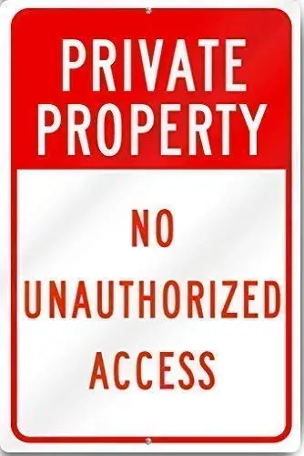 Private Property No Unauthorized Access Heavy Retro Street Sign Household Metal Tin Sign Bar Cafe Car Motorcycle Garage Decorat