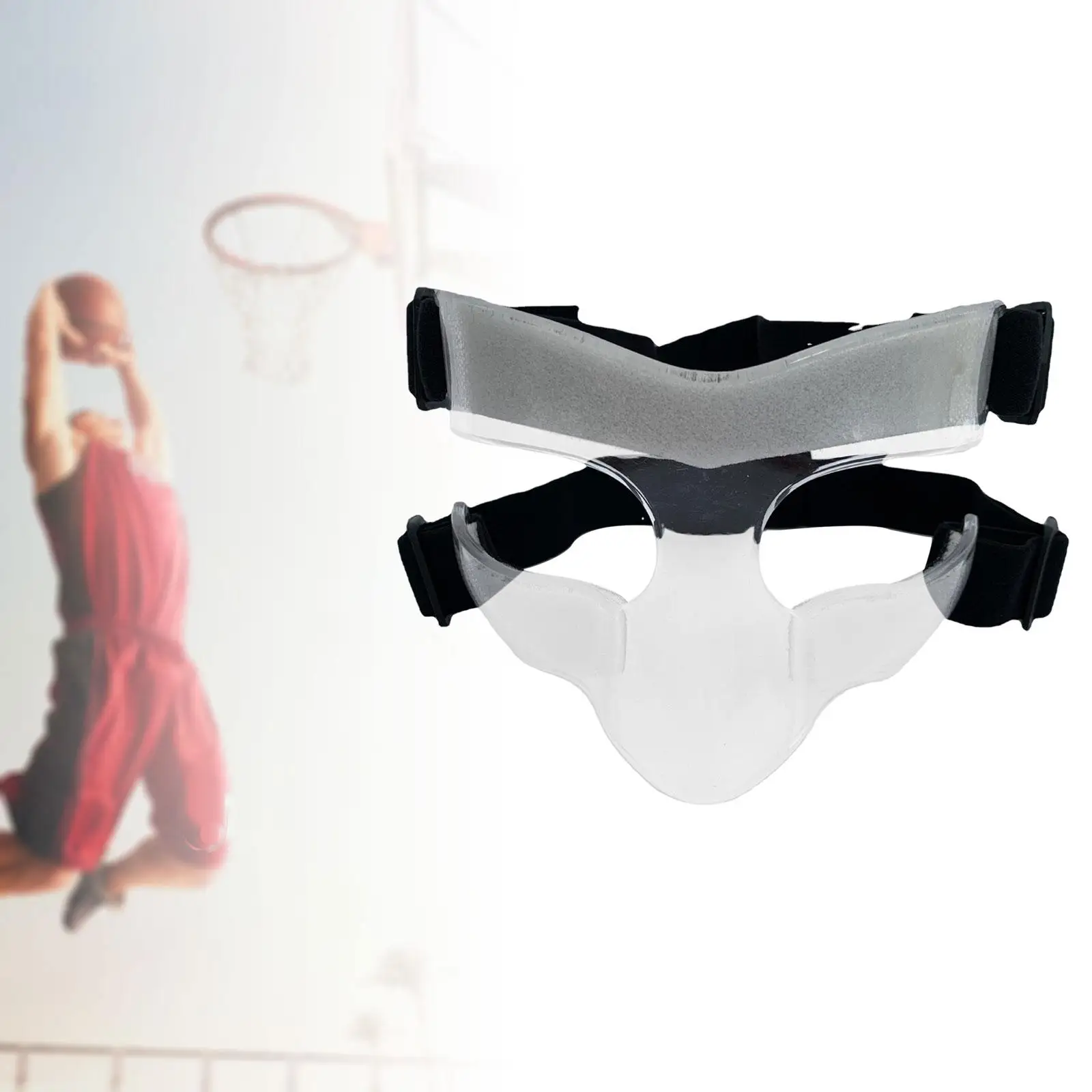 

Adjustable Basketball Face Shield for Active Players , 14cmx9cm