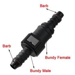 Car Fuel Line Hose Coupler Quick Release Connect Connector Coupler 8mm Female 9.89 Straight Fuel Line Quick Connector
