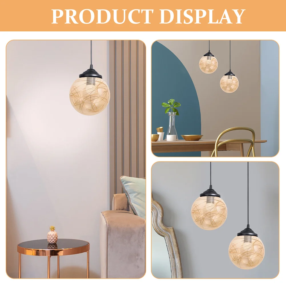 

Сменные стеклянные абажуры для подвесных светильников 150 мм, круглый дизайн, рассеиватель света, крышка для потолочного светильника, домашний декор, освещение