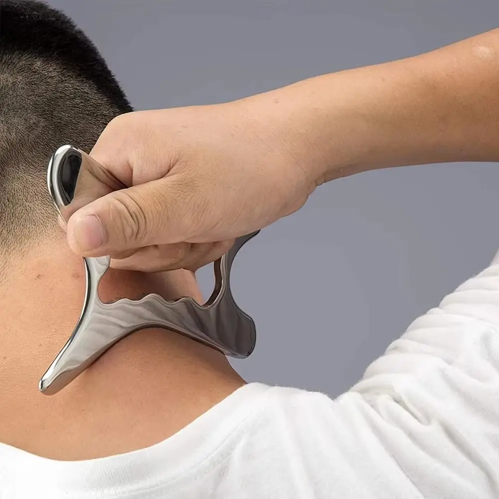 

Stainless Steel Gua Sha Massage Tools for Relaxing Soft Tissue Back Pain Scraping Massager Reduce Head Neck Pain Arm Massager