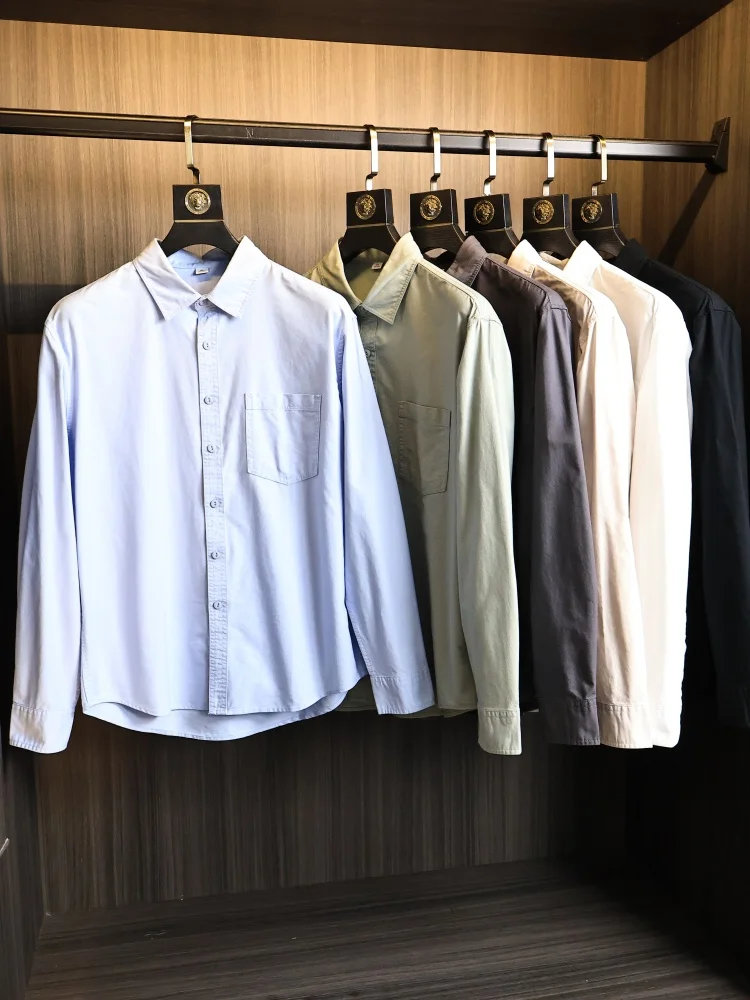 

Casual Cotton Long Sleeve Shirt Men's Business Commute Versatile Spring Fashionable Standard Fit Breathable Comfortable Shirt