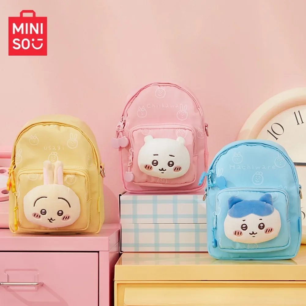 MINISO Anime Chiikawa Hachiware Usagi Messenger Bag Cartoon Kawaii Cute Storage Bag Shoulder Bag Girl Birthday Gift