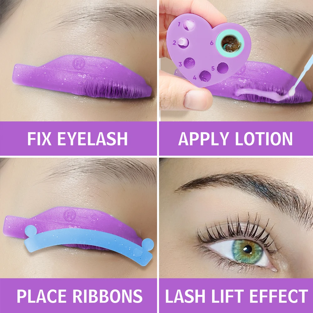 Libeauty 5 Colors Silicone Eyelash Rods Ribbon Soft Colorful Lash Lift Ribbon Perm Multi-Functional Eyelash Lifting Makeup Tools