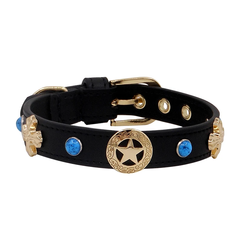 

Pitbull Dog Collar Personalized Designer Leather Pet Collar Rivets Bulldog Collor Soft Leather High Quality