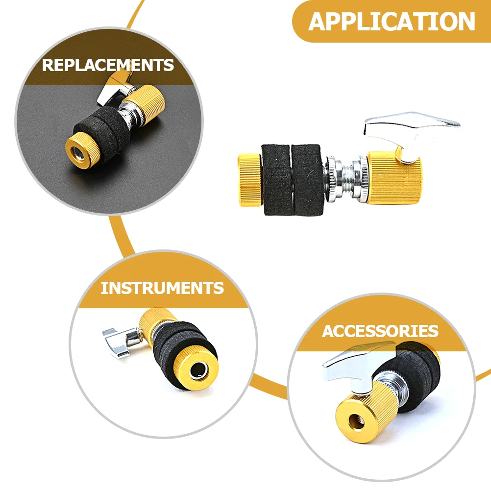 Bracket Drum Wrench Gold Clutch Instrument Playing Accessories Metal Hi-hat Post Stands Chimbal clip