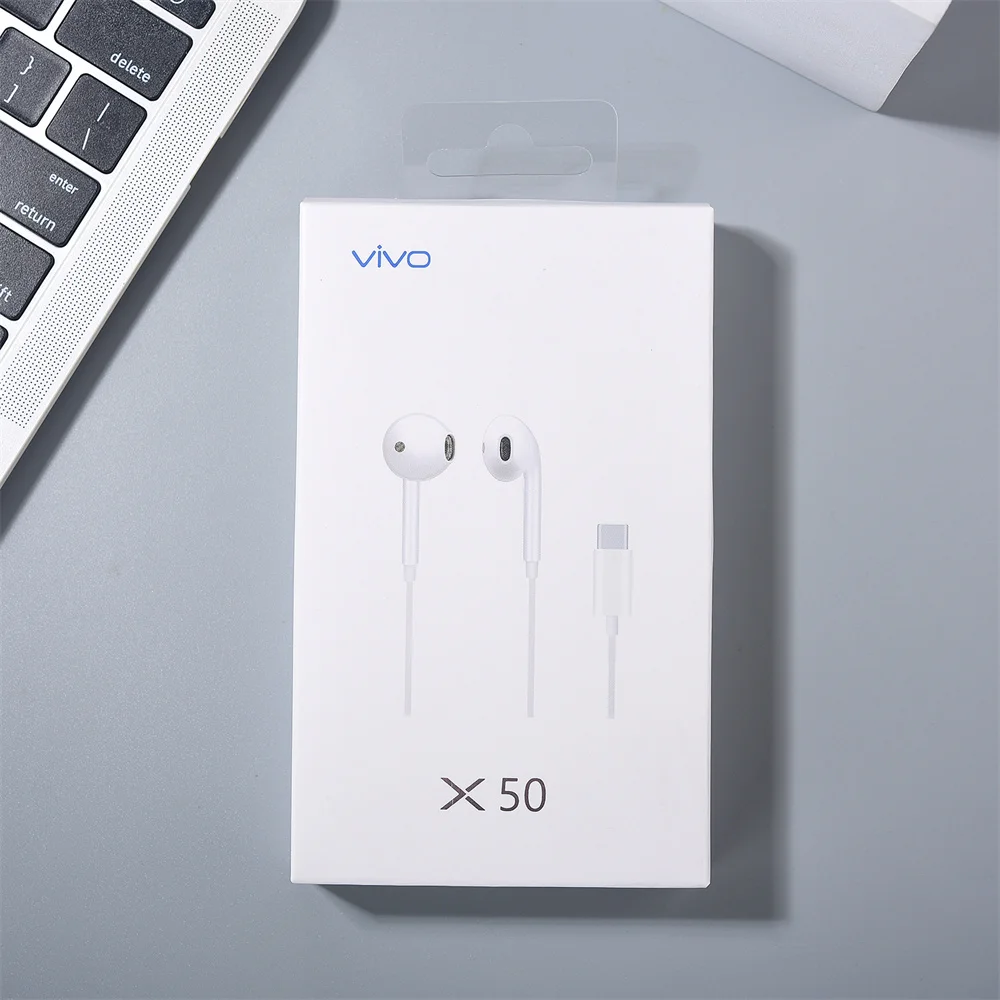 Original VIVO 3.5mm/USB Type C In Ear Earphone Wired Hifi Sport Headphones Noise Cancelling Earphones With Mic For S16 IQOO +Box