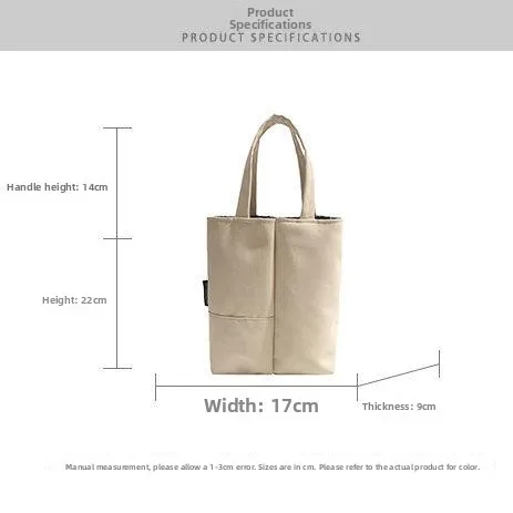 Double Cup Insulated Water Bottle Protective Cover Coffee Milk Tea Small Tote Bag Versatile Storage Pouch for Home Organization