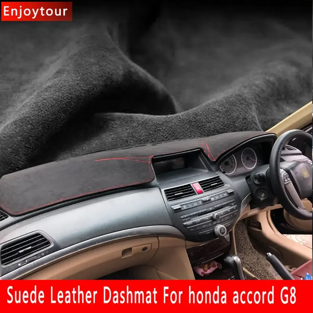 

For Honda ACCORD Sedan CU1 CP 2008 - 2012 8TH Suede Leather Dashmat Dashboard Cover Pad Dash Mat Carpet Car-styling Accessories