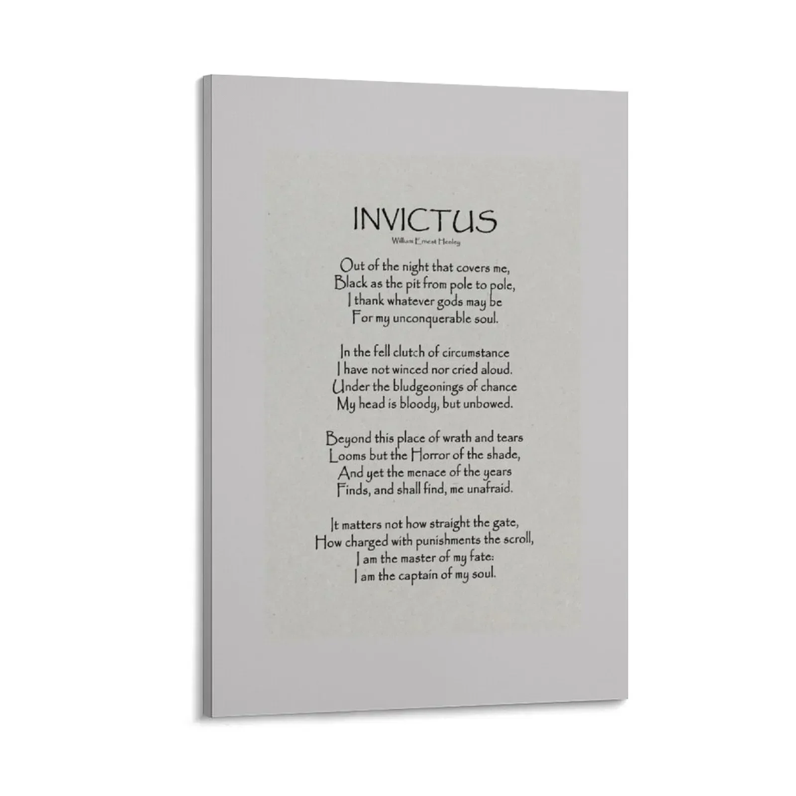 

Invictus My Unconquerable Soul Canvas Painting Decorative picture anime decoration Home decoration room decor