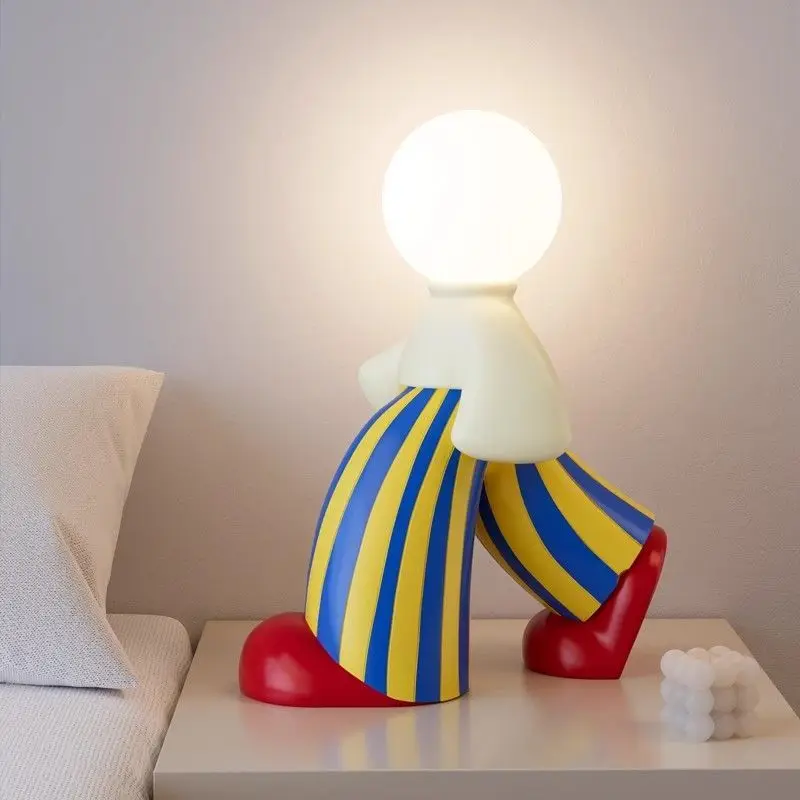 Dopamine Art Figure Desk Lamp Ornament Desktop Home Decor Living Room Bedlight