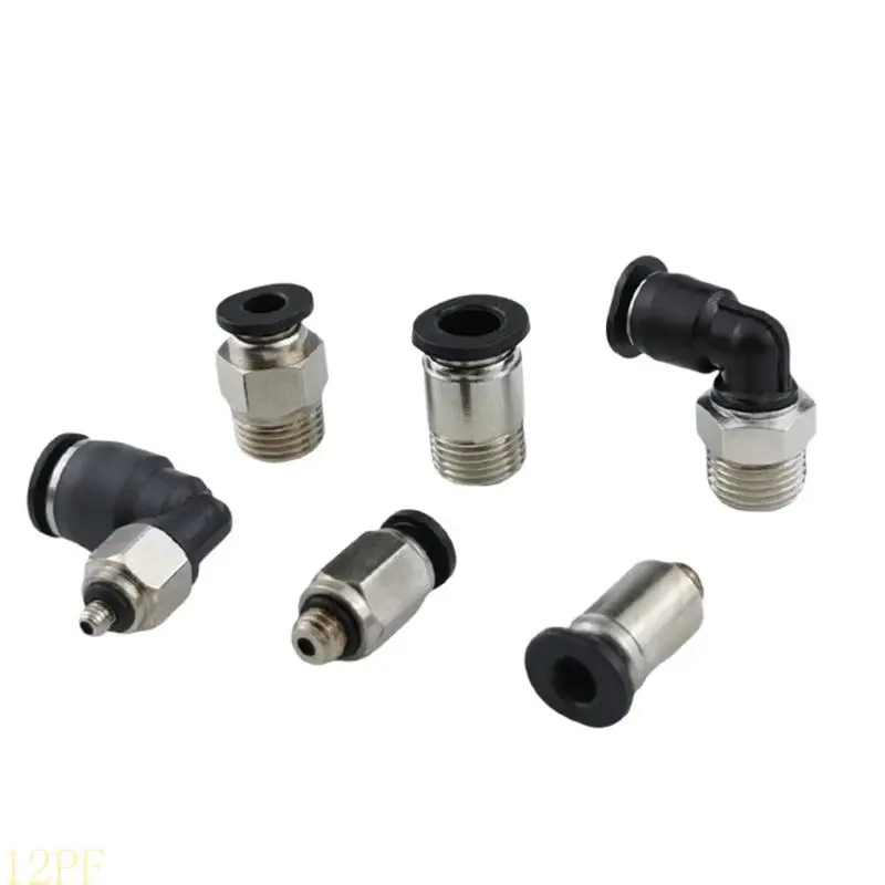 12PF Reliable Miniature Quick Connectors Pneumatic Fitting Adapter Suitable For Enhances Airflows In Small Mechanical Setups