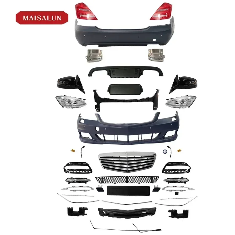 Body Kit For Mercedes Benz S Class  W221 Upgrade New S63 S65 Front Bumper Rear Bumper Headlight Tail Light