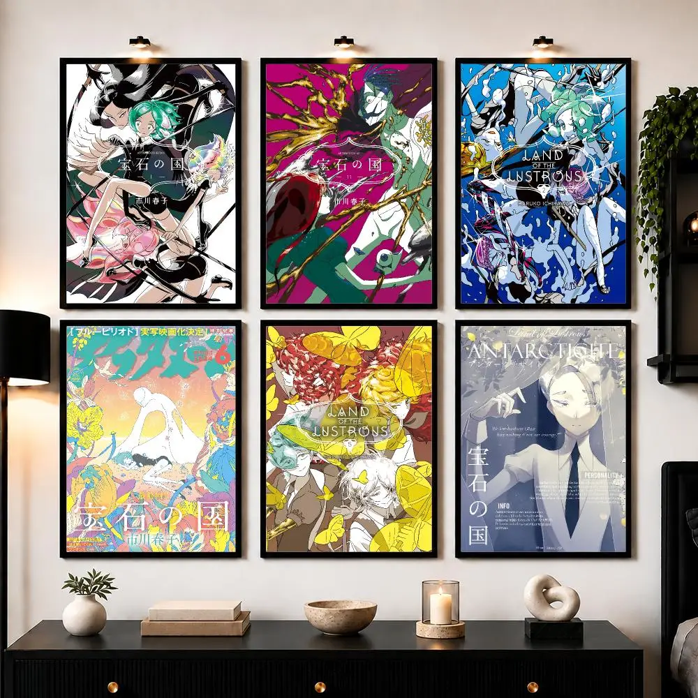 Japanese Anime L-Land of the L-Lustrous Poster Wall Art Print Sticker for Bedroom Living Room Dorm Office Modern Home Decor