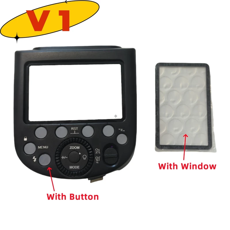 

Для Godox V1 крышка с кнопкой и окном вспышки Speedlite задняя крышка камеры ремонт запасные части