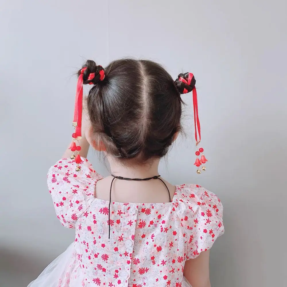 Ropa para el cabello de estilo, decoración de tela de regalo, accesorios de ropa Han, banda para el cabello para niños, cuerda trenzada para el cabello, accesorios chinos para el cabello