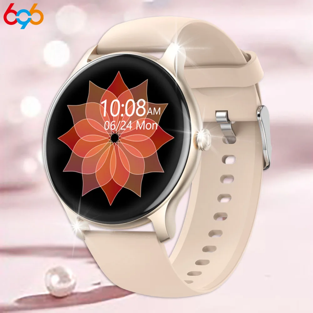 

2022 New Women 1.28 Inch Smart Watch Heart Rate Blood Pressure Testing Sports Fitness Tracker Weather Alarm Clock Men Smartwatch