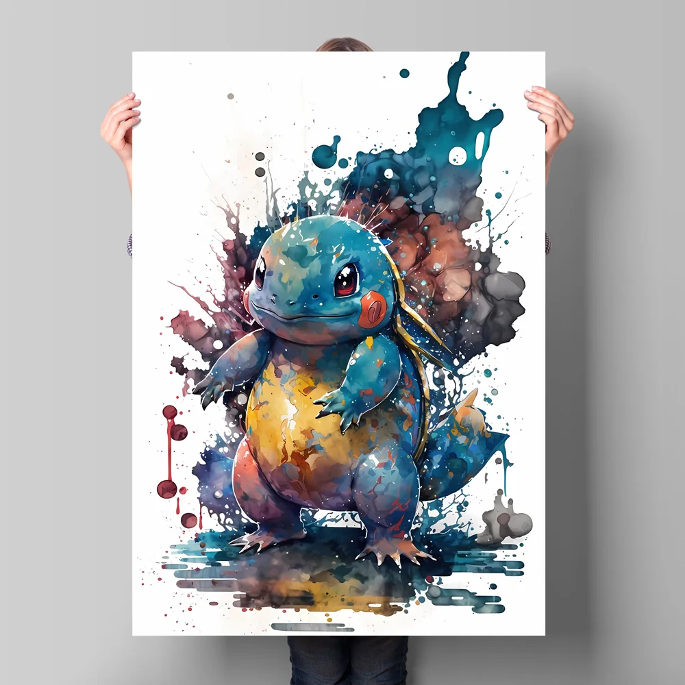 Pokemon IP - Dekoracyjna sztuka inspirowana Pokemonami Pikachu Eevee Śliczny postać Anime - Inspiracja Dekoracja ścienna do sypialni dla domów