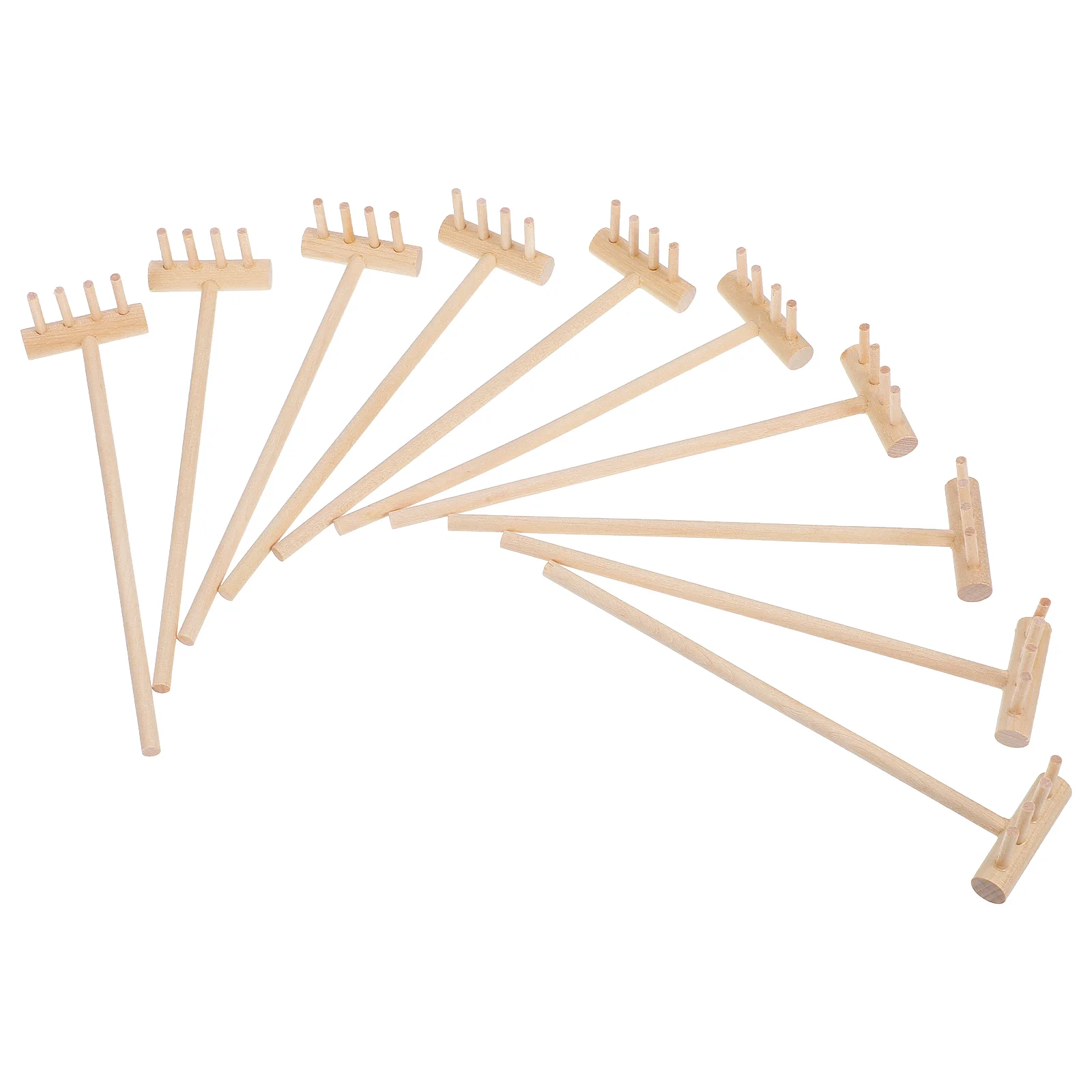 10 Pcs Japanese Zen Garden Tool Sand Rock Rake Table Accessories Outdoor Toys Four Tine Desktop