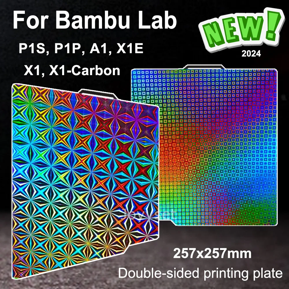 

Для Bambu Lab X1 P1P PEI Sheet A1 Двусторонний гладкий ослепительный узор F1 PEO PET Пружинная стальная объединительная пластина для Bambulab P1S X1C