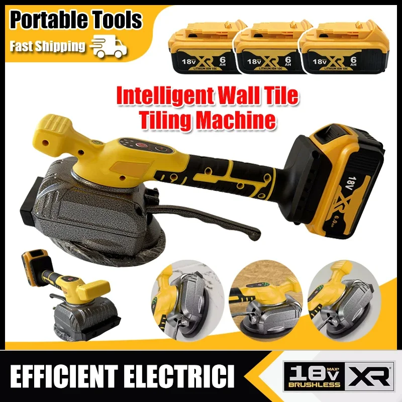 

Tile Laying Machine with 5 Speed Adjustment High Capacity for Wall & Floor Vibration Home Decoration Tool For Dewalt 18V Battery