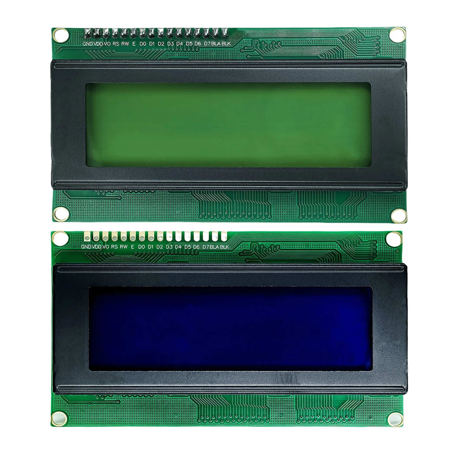 Imagem -06 - Módulo de Exibição Lcd para Arduino Adaptador de Interface Serial Tela Azul ou Verde Caractere 20x4 Lcd2004a Hd44780 Lcd Iic I2c