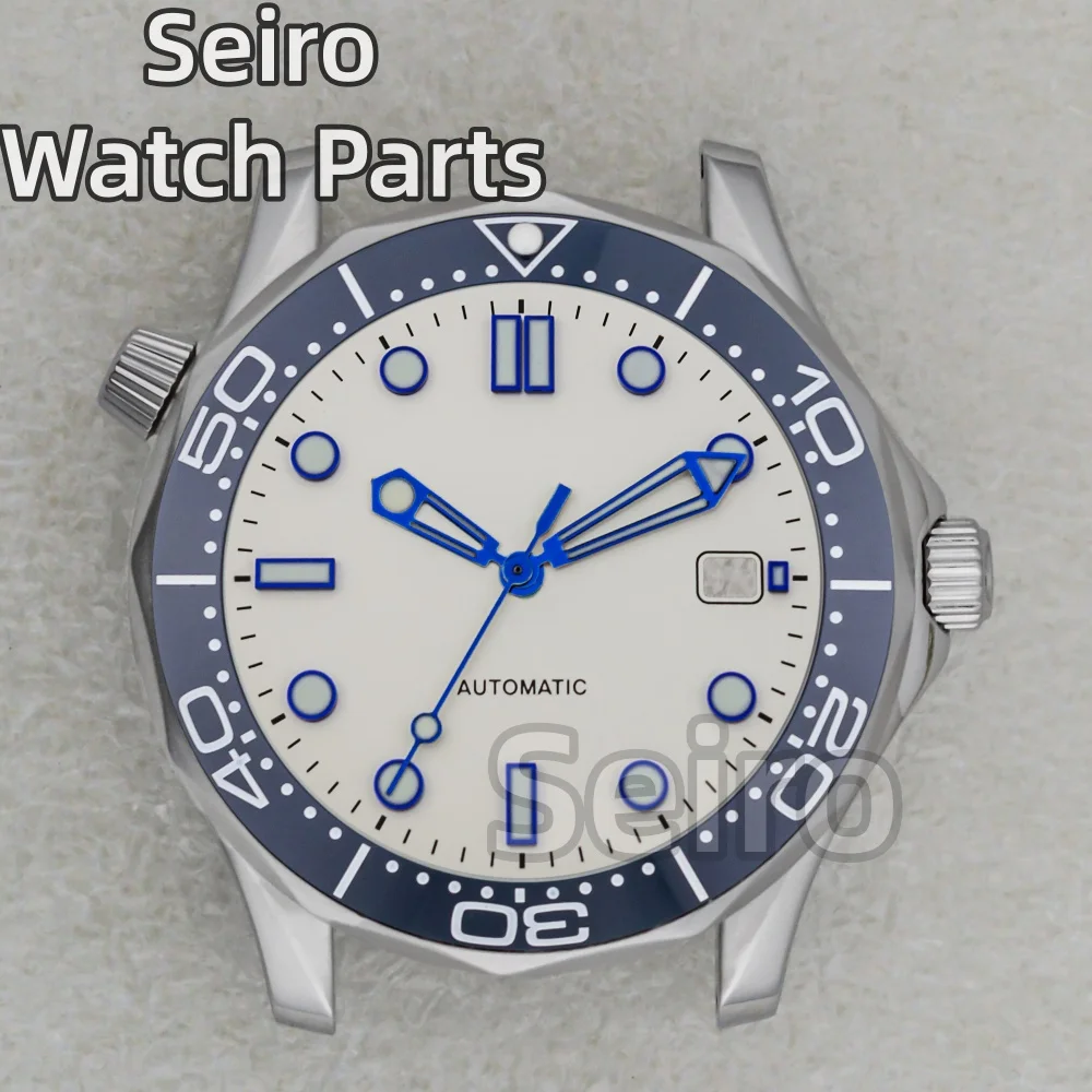 

Корпус часов из нержавеющей стали для Seamaster 300, светящиеся стрелки циферблата, водонепроницаемые запасные части 100 м, подходят для механизма NH35 NH36