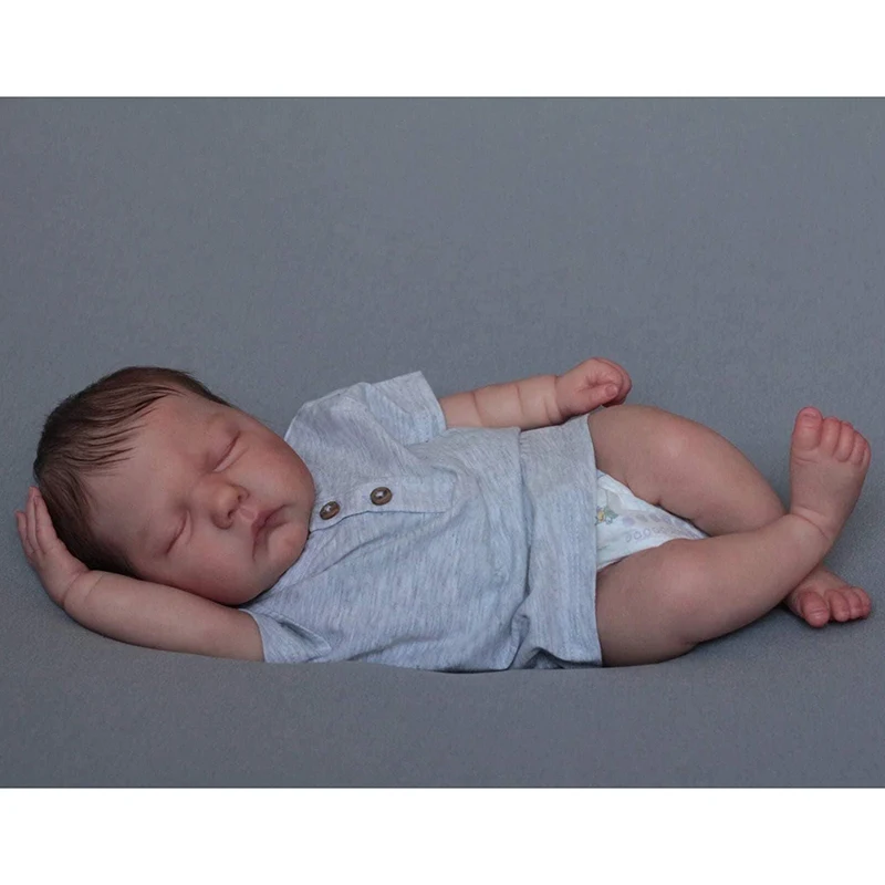 

48cm Newborn Baby Doll Willa Soft Cuddly Body Lifelike Soft Touch 3D Skin with Visible Veins Art Doll