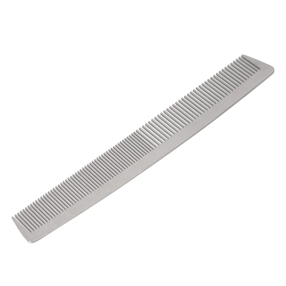 Stainless Steel Hair Cutting Comb Fine Teeth Dual Sided Professional Hairdressing Comb PU Leather Storage Bag Durable